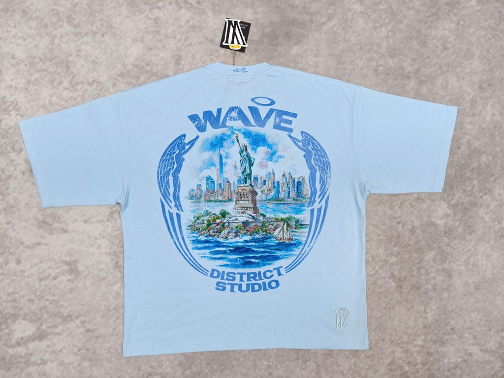 WDS LIBERTY Island (BLUE) OVERSIZED TEE