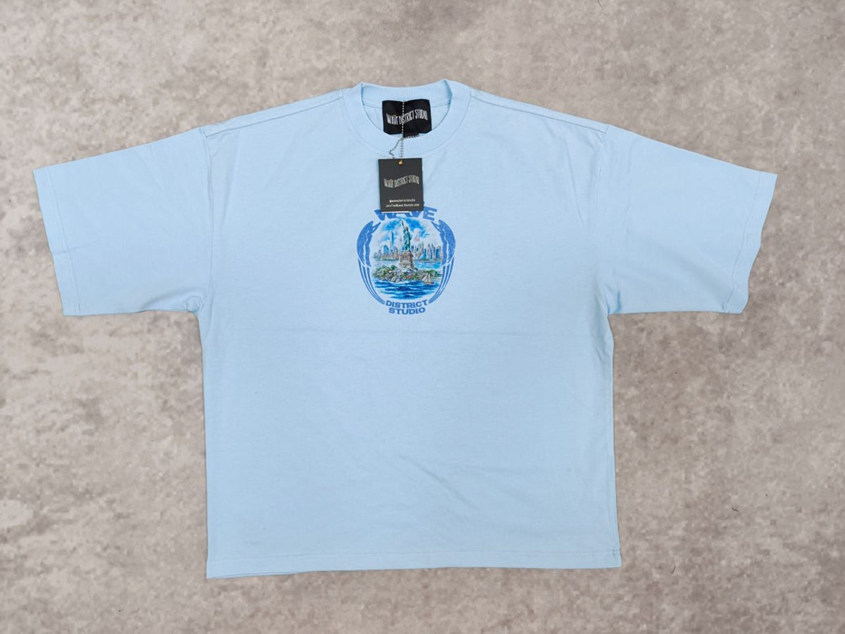 WDS LIBERTY Island (BLUE) OVERSIZED TEE