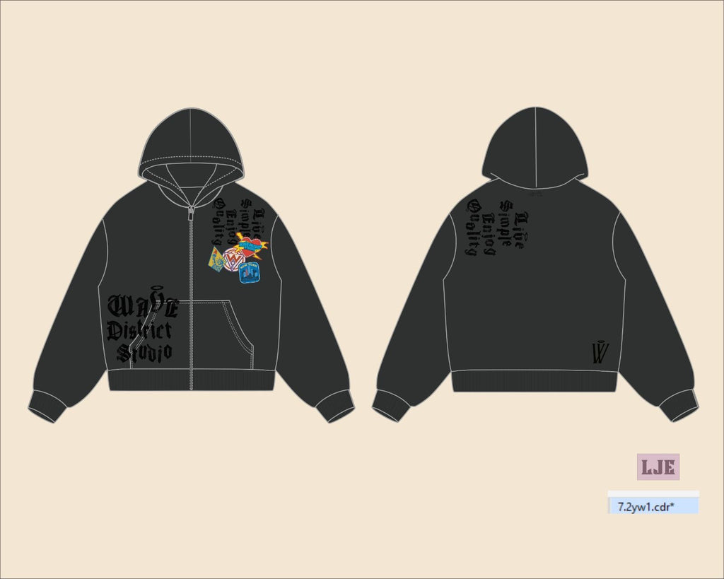WDS Patches (black) Black Hoodie