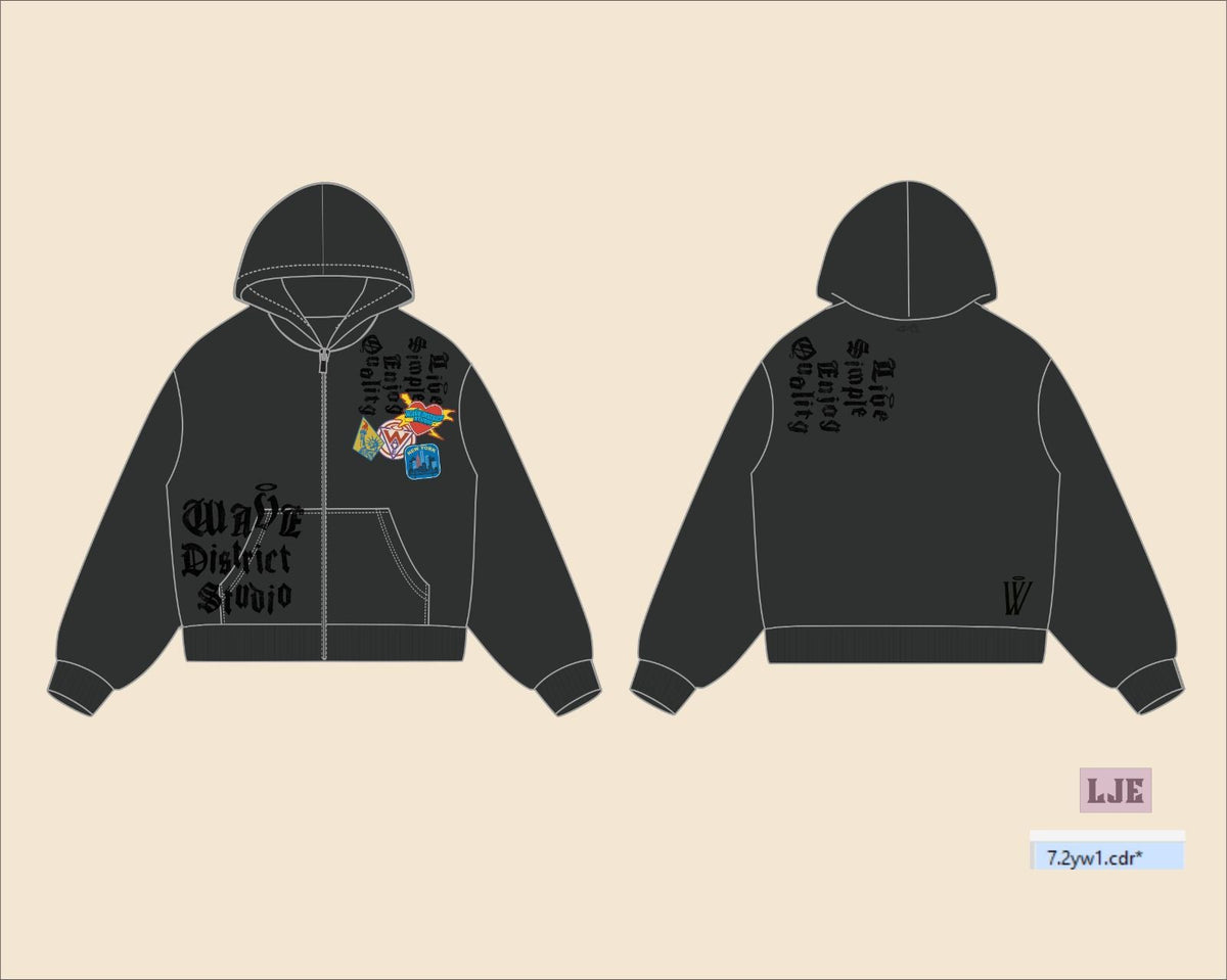 WDS Patches (black) Black Hoodie