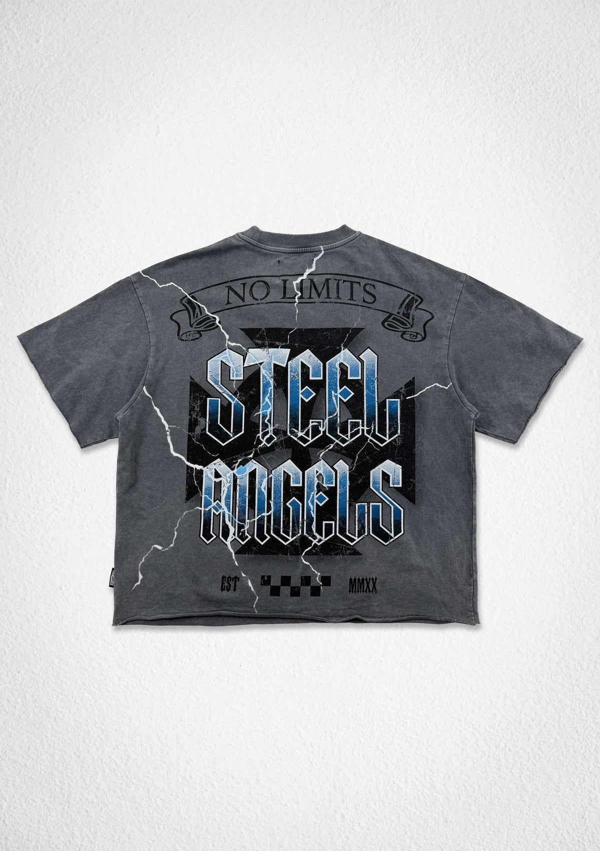 STEEL ANGELS ASH PARISH CROP TEE