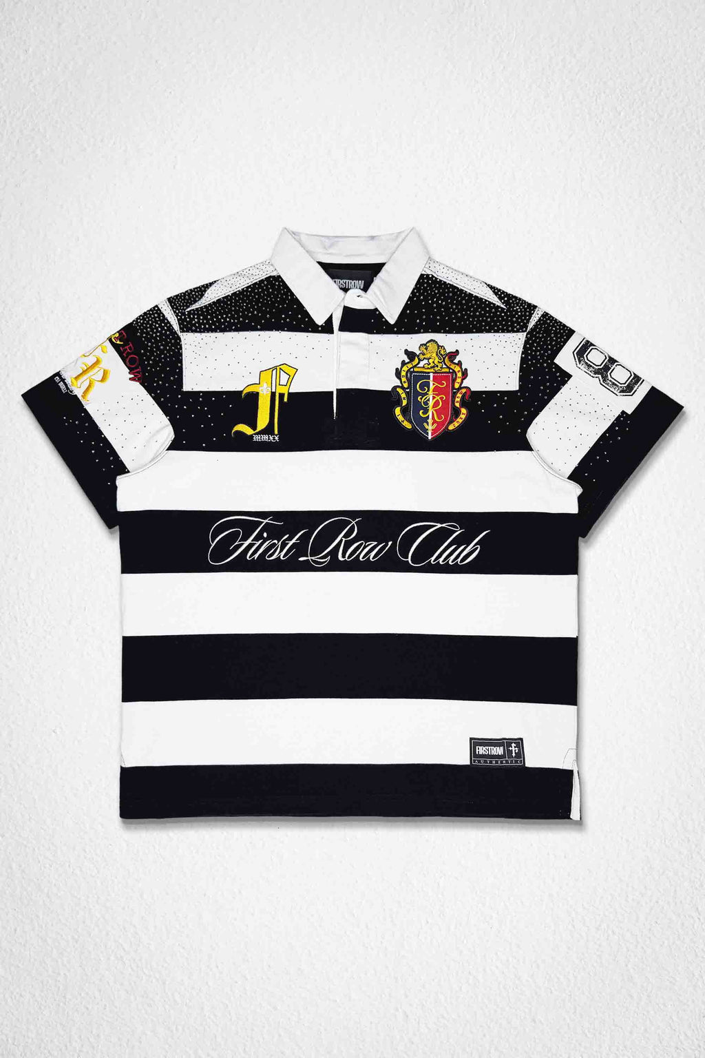 FIRST ROW CLUB VARSITY POLO - BLACK