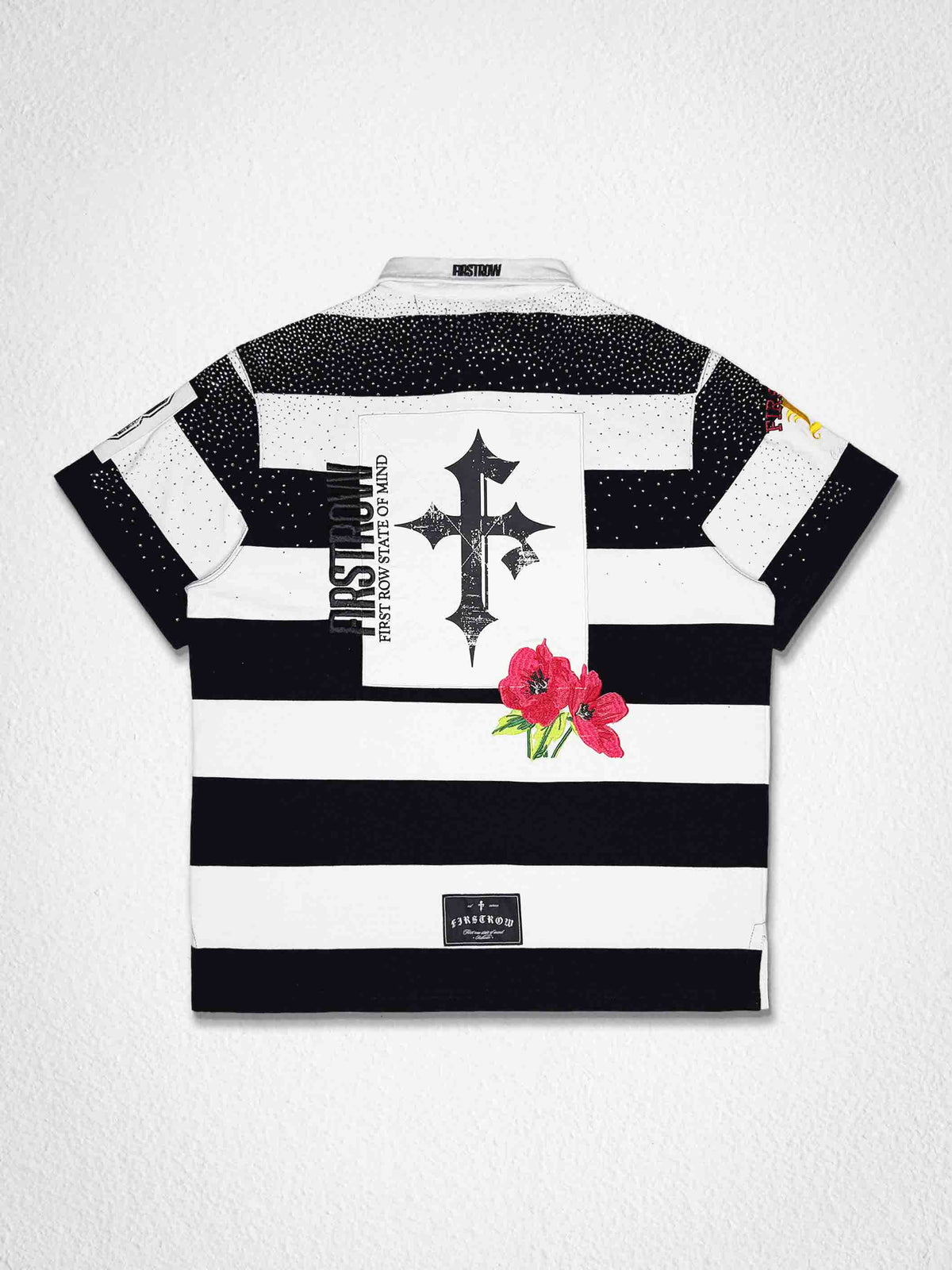 FIRST ROW CLUB VARSITY POLO - BLACK