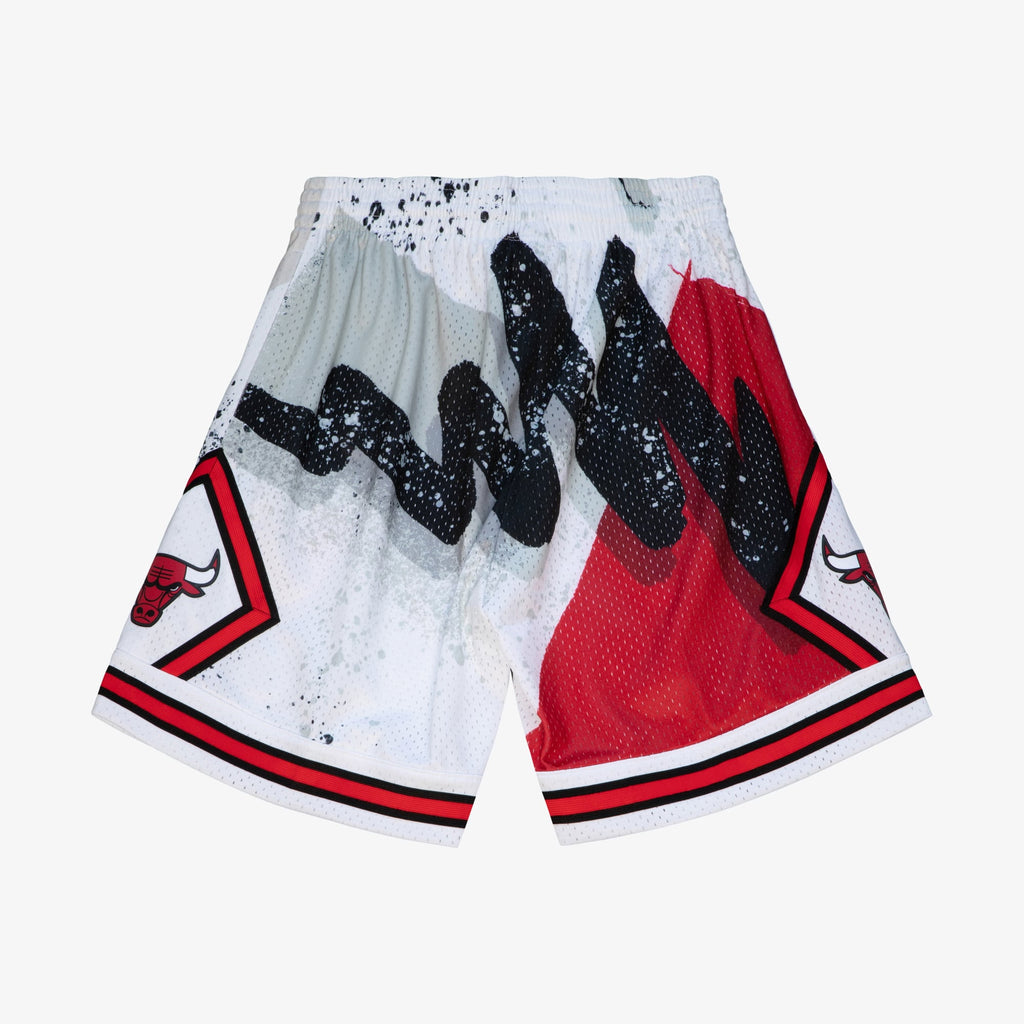 Chicago Bulls Mitchell & Ness 1997 Hyper Hoops Swingman Shorts - White - Mens