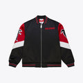 Men's Black Atlanta Falcons Throwback Vintage Heavyweight Satin Full-Zip Jacket