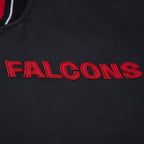 Men's Black Atlanta Falcons Throwback Vintage Heavyweight Satin Full-Zip Jacket