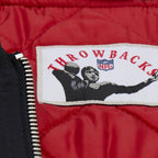 Men's Black Atlanta Falcons Throwback Vintage Heavyweight Satin Full-Zip Jacket