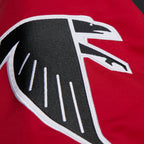 Men's Black Atlanta Falcons Throwback Vintage Heavyweight Satin Full-Zip Jacket
