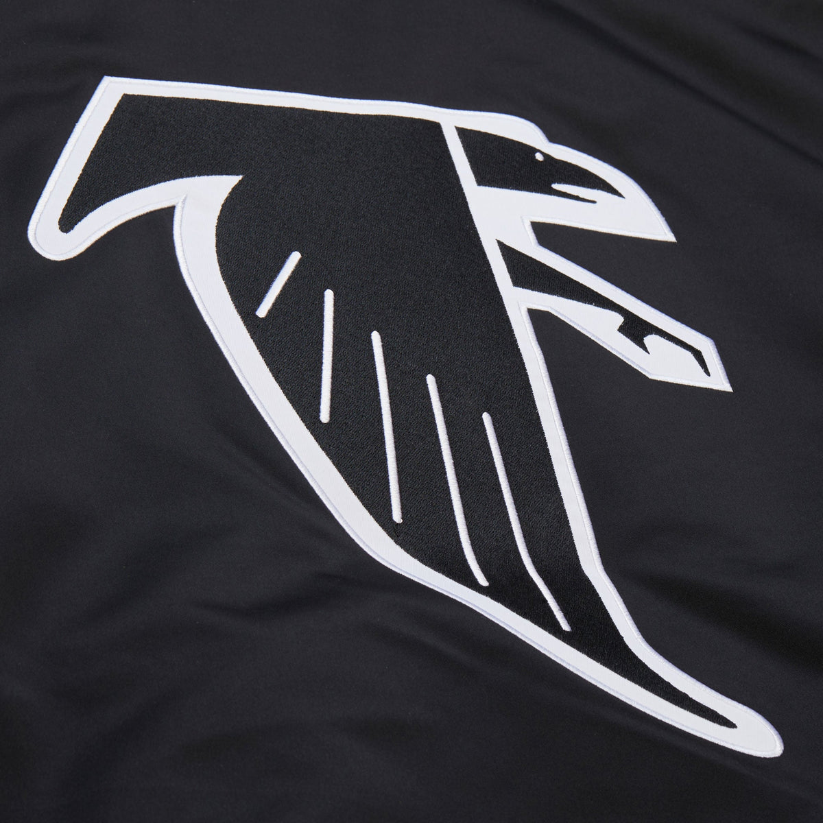 Men's Black Atlanta Falcons Throwback Vintage Heavyweight Satin Full-Zip Jacket
