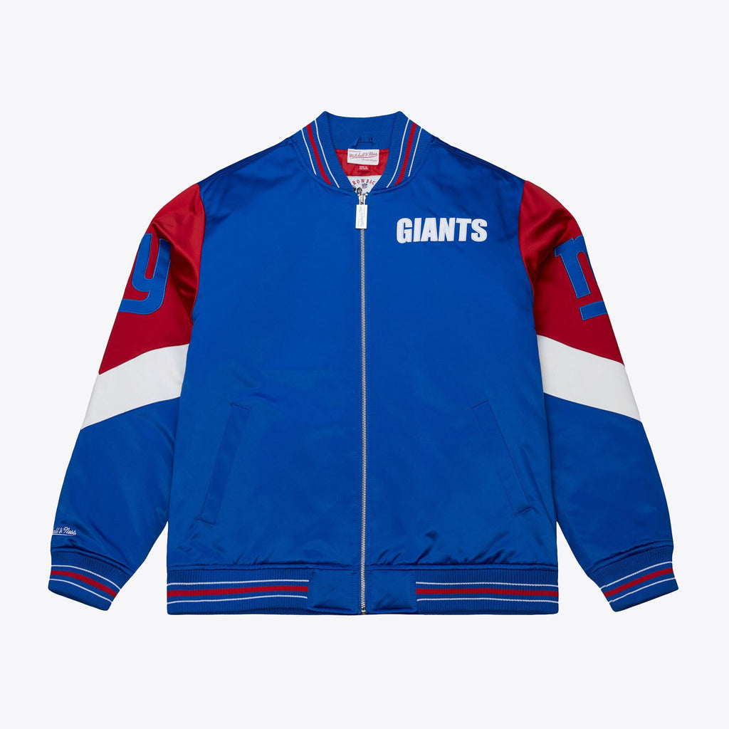 New York Giants Mitchell & Ness Throw It Back Heavyweight Satin Jacket - Mens
