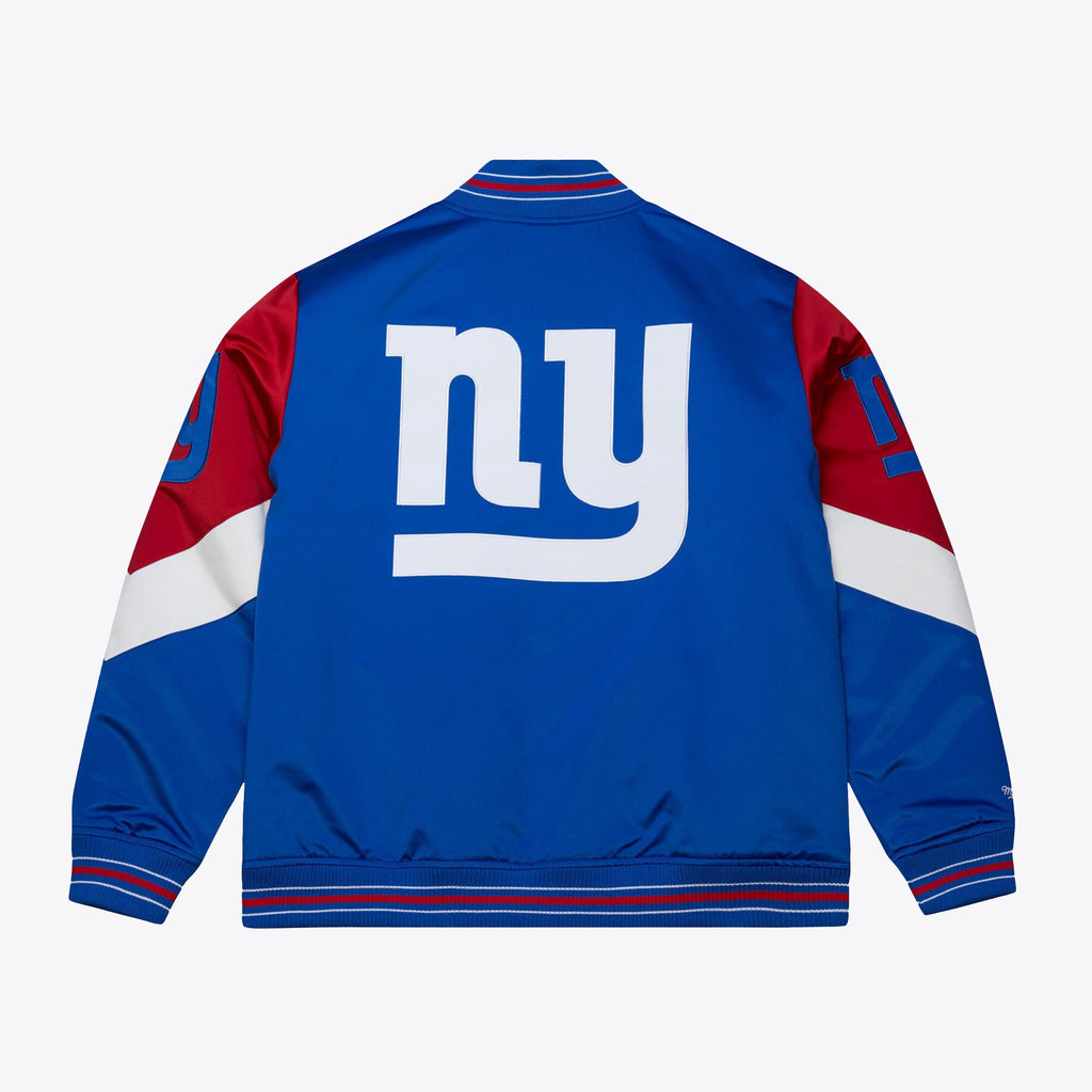 New York Giants Mitchell & Ness Throw It Back Heavyweight Satin Jacket - Mens